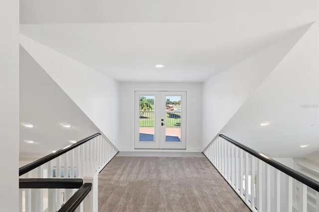 an aerial view of house with yard