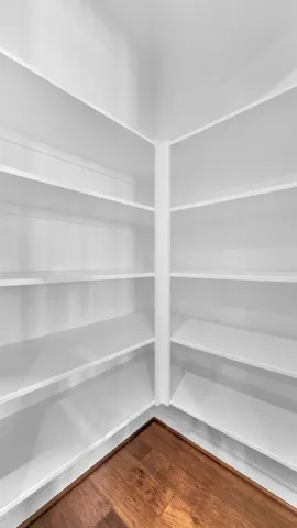 a view of a room with empty racks