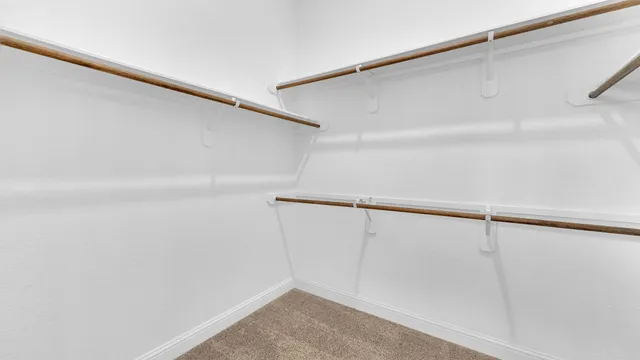 a view of small space with racks on the wall
