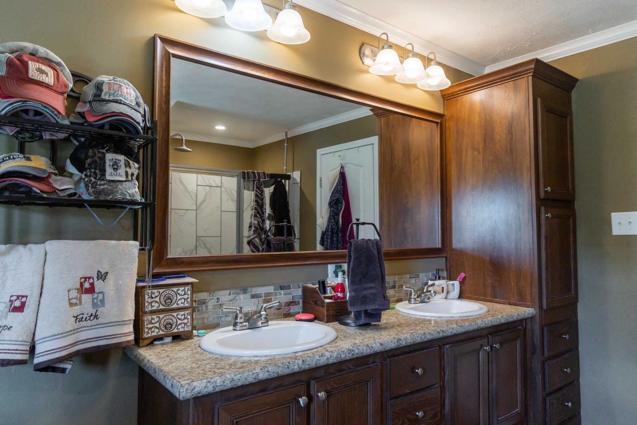 783 White Road Portland, TN 37148 - Photo 15 of 20 a bathroom with a sink double vanity and a mirror