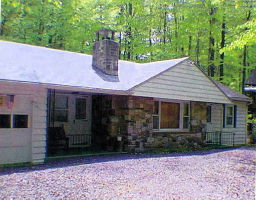 a view of a house with a garden