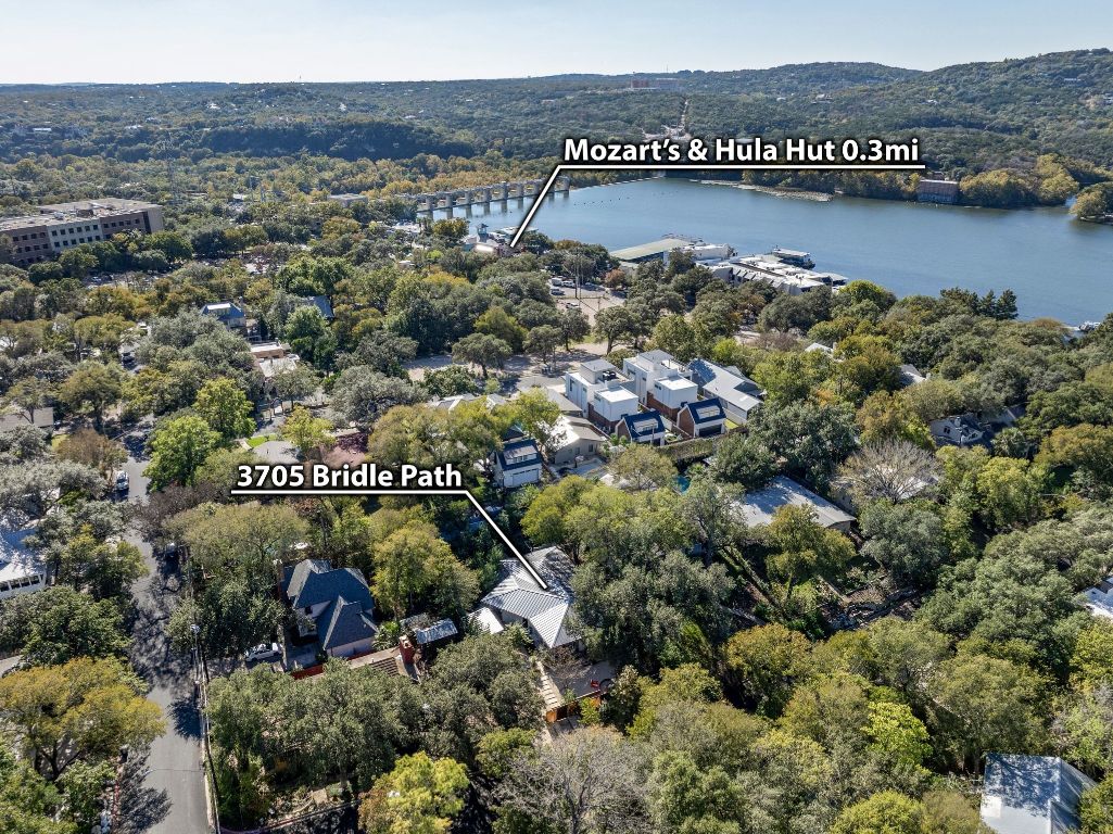 3705 Bridle Path Austin, TX 78703 - Photo 20 of 26 a view of a city and lake view