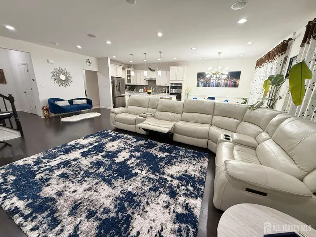 a living room with furniture and a couch