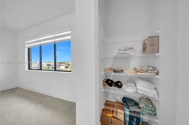 a room with storage and utility