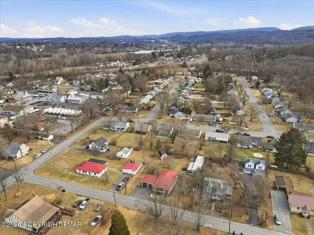an aerial view of a city