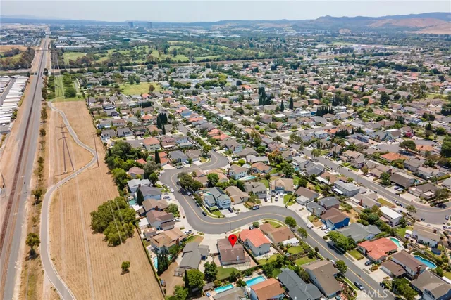 an aerial view of a city