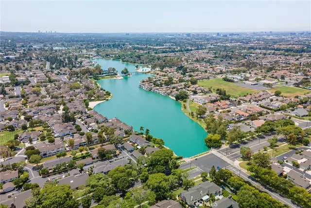 a view of a park with slide