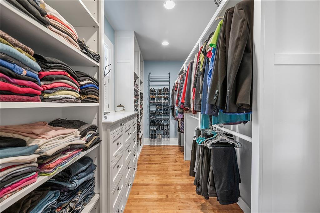325 Sycamore Road Sewickley, PA 15143 - Photo 33 of 49 a view of walk in closet with clothes and shoes
