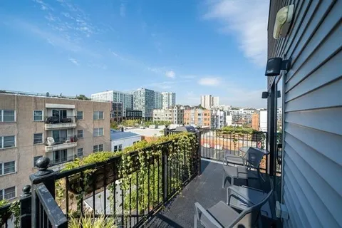 a view of city from balcony