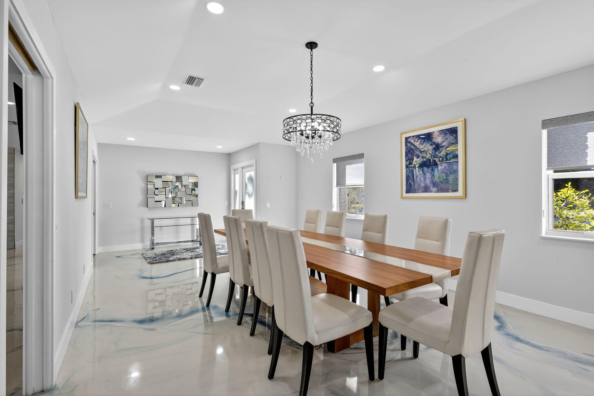 7598 West Country Club Boulevard Boca Raton, FL 33487 - Photo 5 of 103 a view of a dining room with furniture and wooden floor
