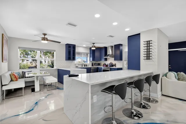 a childrens park with lots of swings and slides