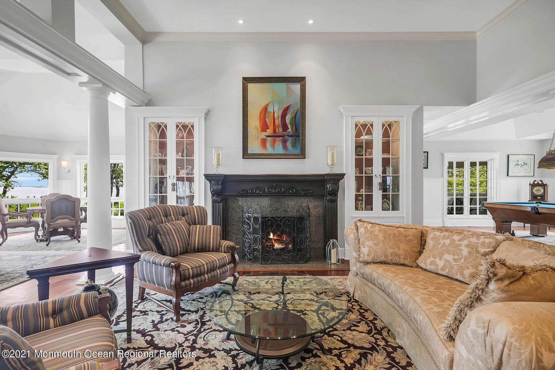 100 Goose Neck Point Road Oceanport, NJ 07757 - Photo 6 of 49 a living room with furniture and a fireplace