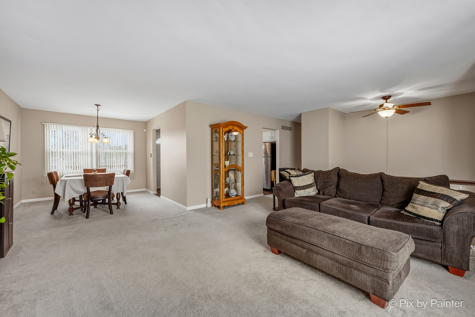 730 Chestnut Court Algonquin, IL 60102 - Photo 20 of 36 a living room with furniture and a dining table with potted plants