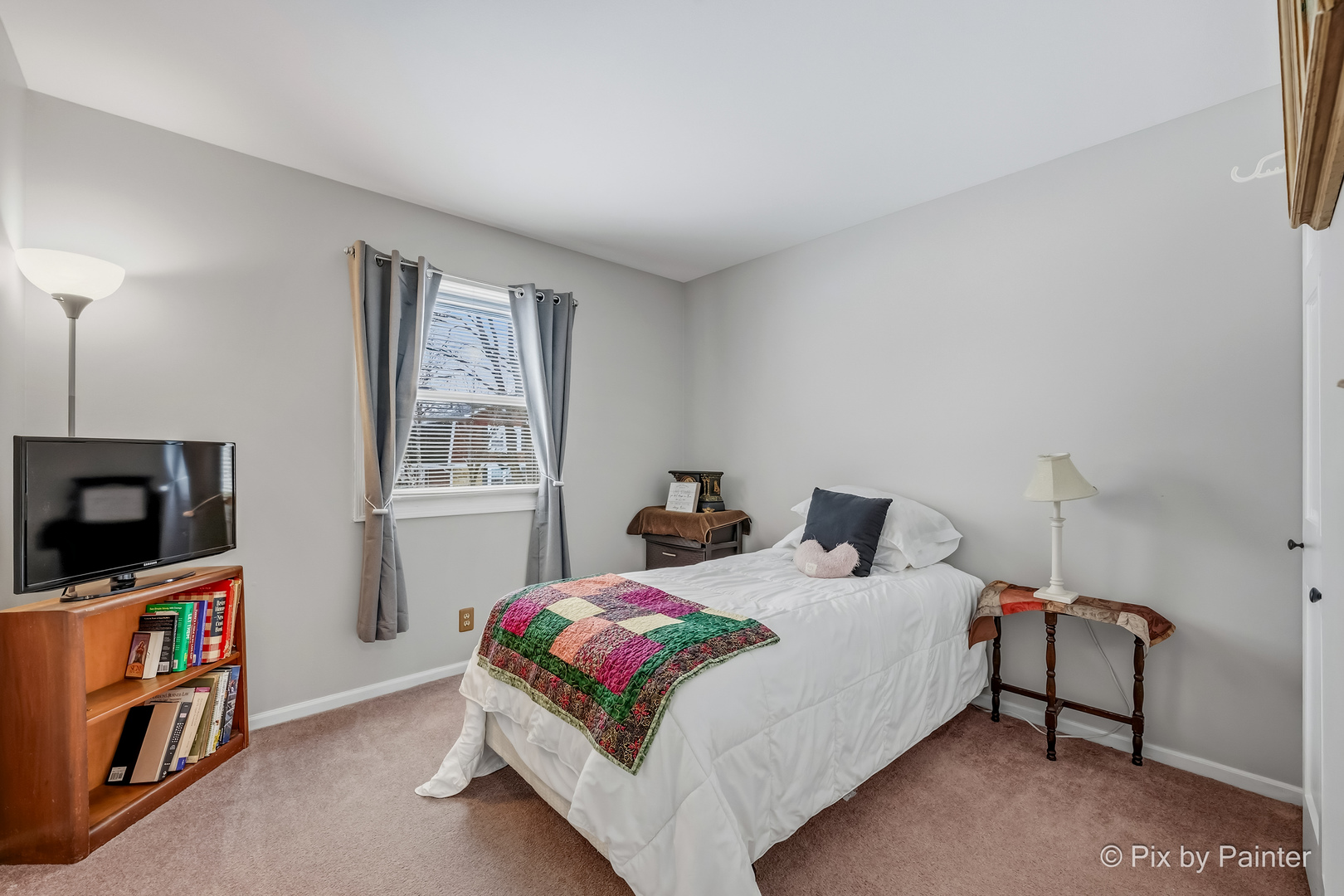 730 Chestnut Court Algonquin, IL 60102 - Photo 29 of 36 a bedroom with a bed and a flat screen tv