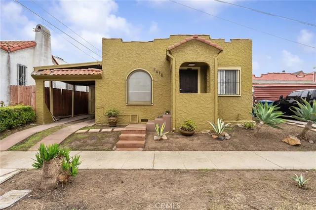 a front view of a house