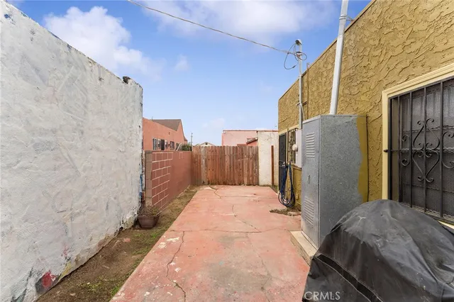 a view of balcony with furniture