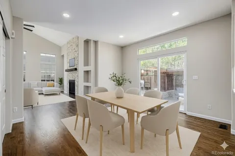 a view of a garage with storage