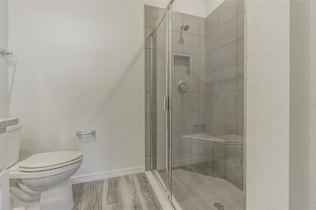31415 Paper Birch Street Wesley Chapel, FL 33545 - Photo 19 of 29 a bathroom with a shower and a toilet