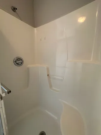 a close up of a bathtub