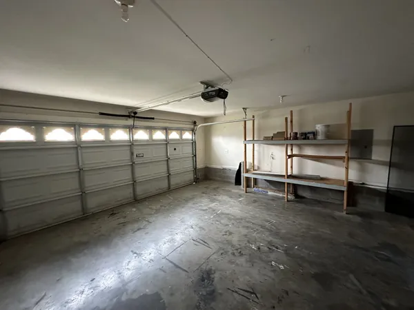 a view of a garage room