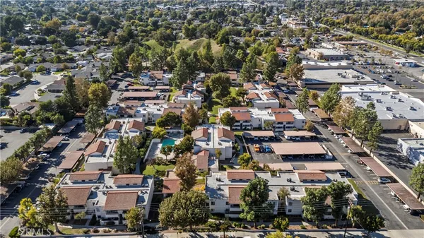 an aerial view of a city