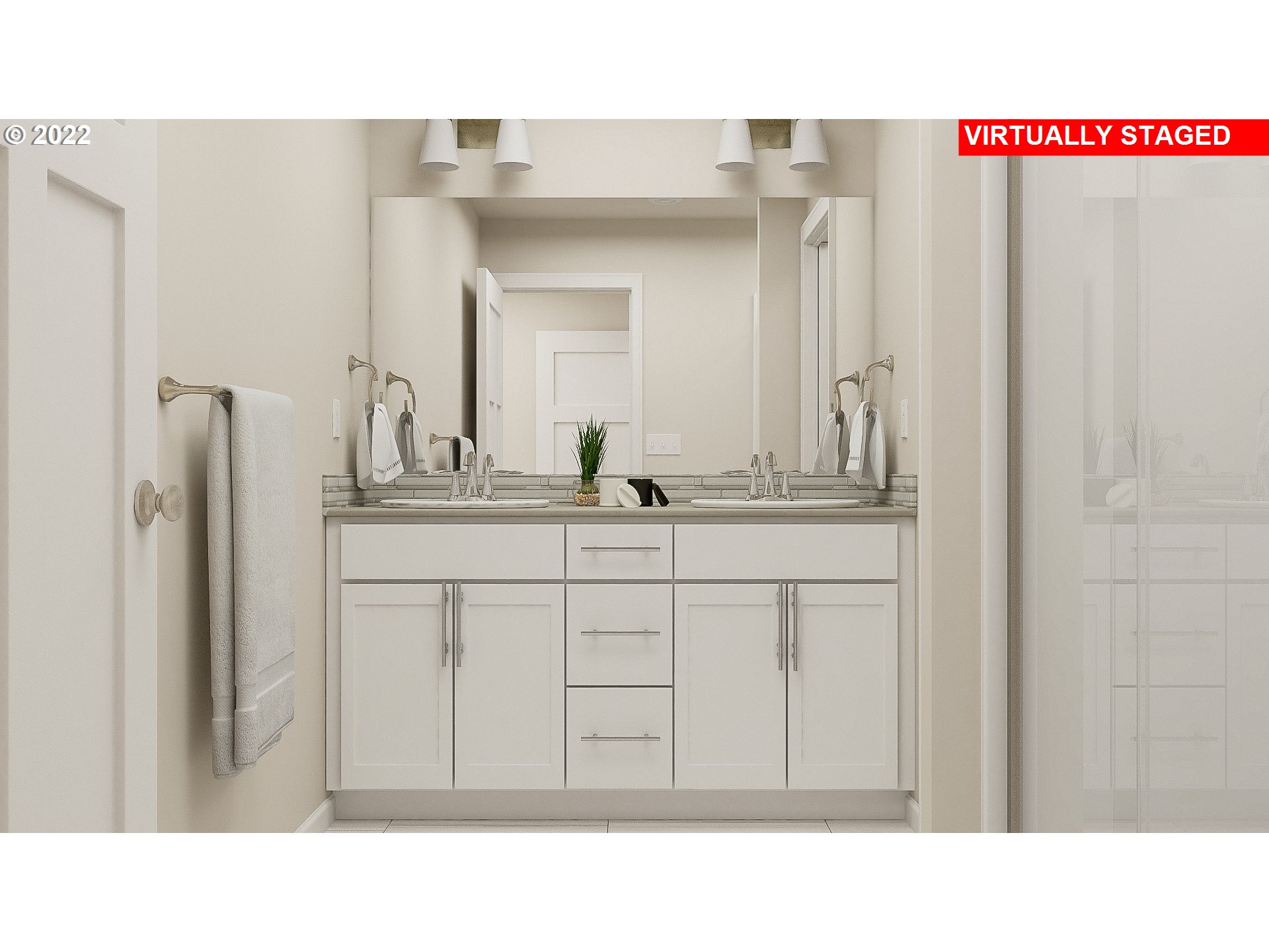2354 South Trail View Ridgefield, WA 98642 - Photo 23 of 26 a black and white photo of a bathroom