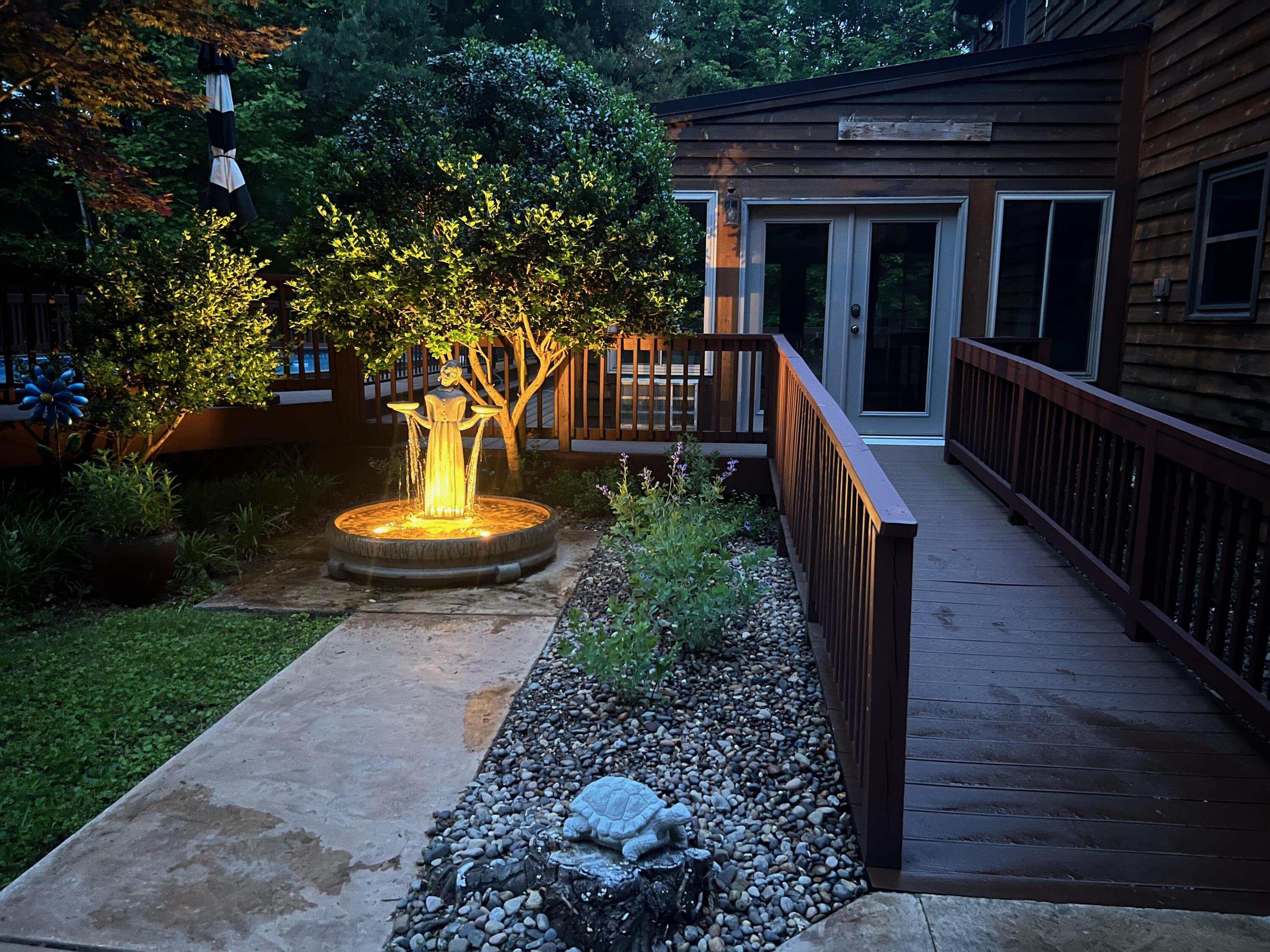 431 Langdon Road Evington, VA 24550 - Photo 53 of 54 a view of a pathway of the house with a fountain