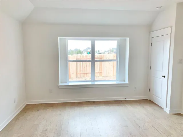 an empty room with a window