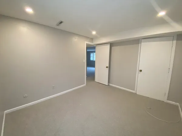 an empty room with an entryway