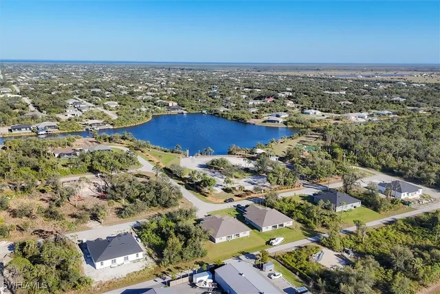 an aerial view of multiple house