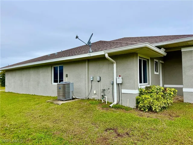 a backyard of a house