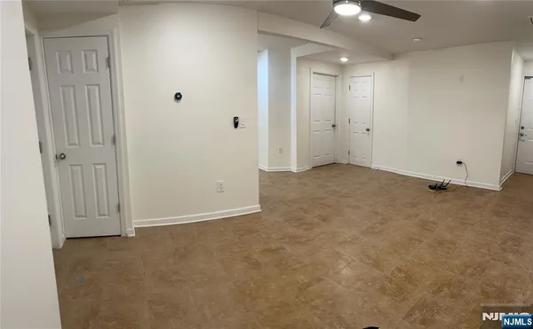 an empty room with an entryway
