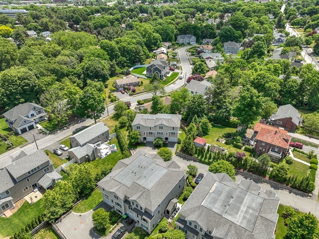 38 Webster Street, Unit 1 Needham, MA 02494 - Photo 31 of 35 an aerial view of a house with a garden