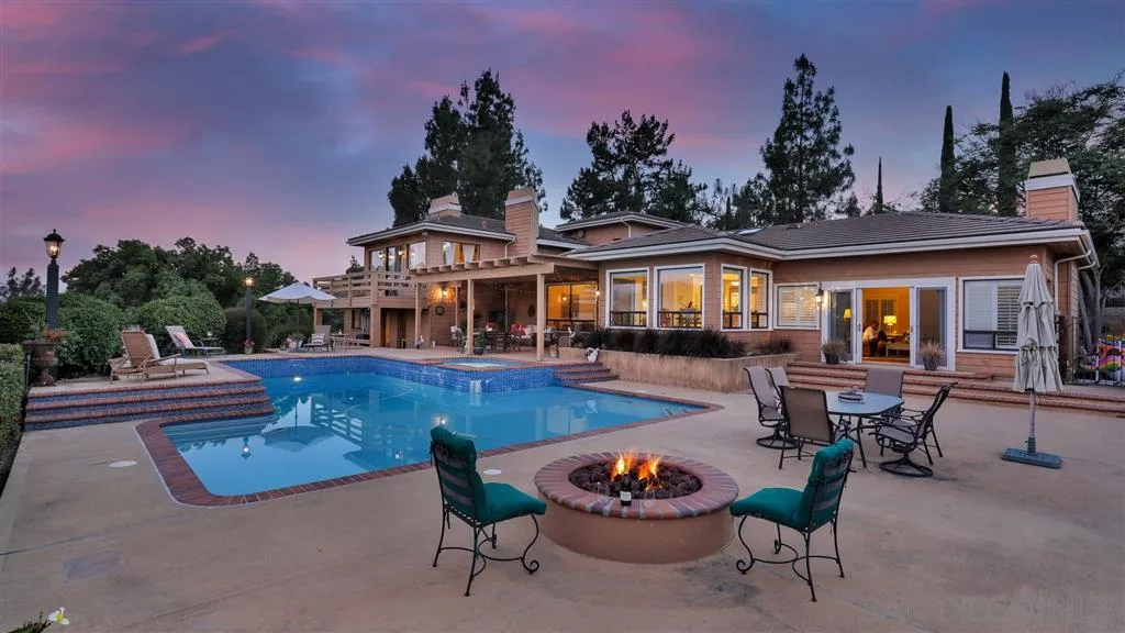 2723 Rich Lynn Ridge Road Escondido, CA 92025 - Photo 23 of 24 a view of a house with swimming pool and sitting area