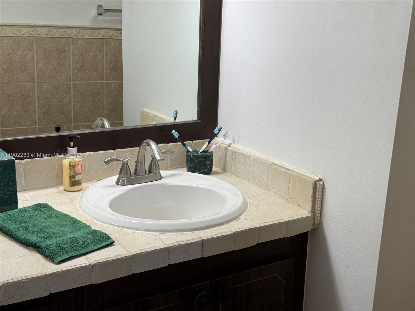 8330 Sands Point Boulevard, Unit N208 Tamarac, FL 33321 - Photo 16 of 35 a bathroom with a sink and a mirror