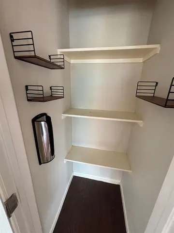 a close view of walk in closet