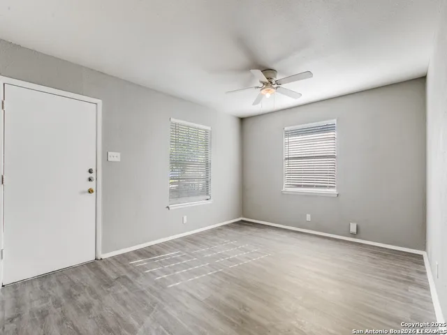 an empty room with a window