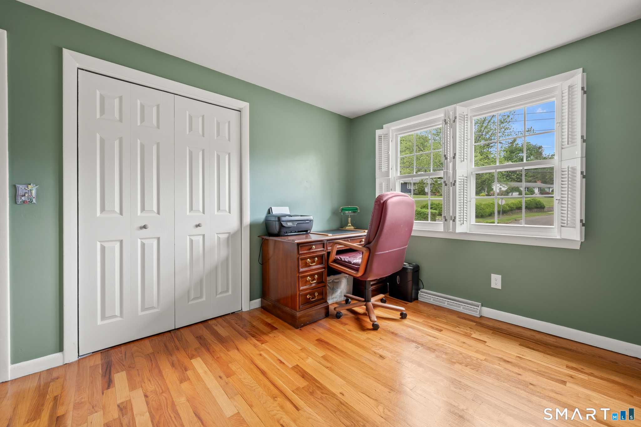 1611 Shepard Avenue Hamden, CT 06518 - Photo 21 of 31 a workspace with wooden floor and a window