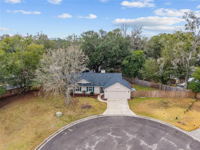 swimming pool view with a garden space