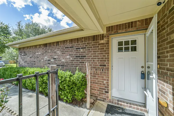 a front view of a house with a window