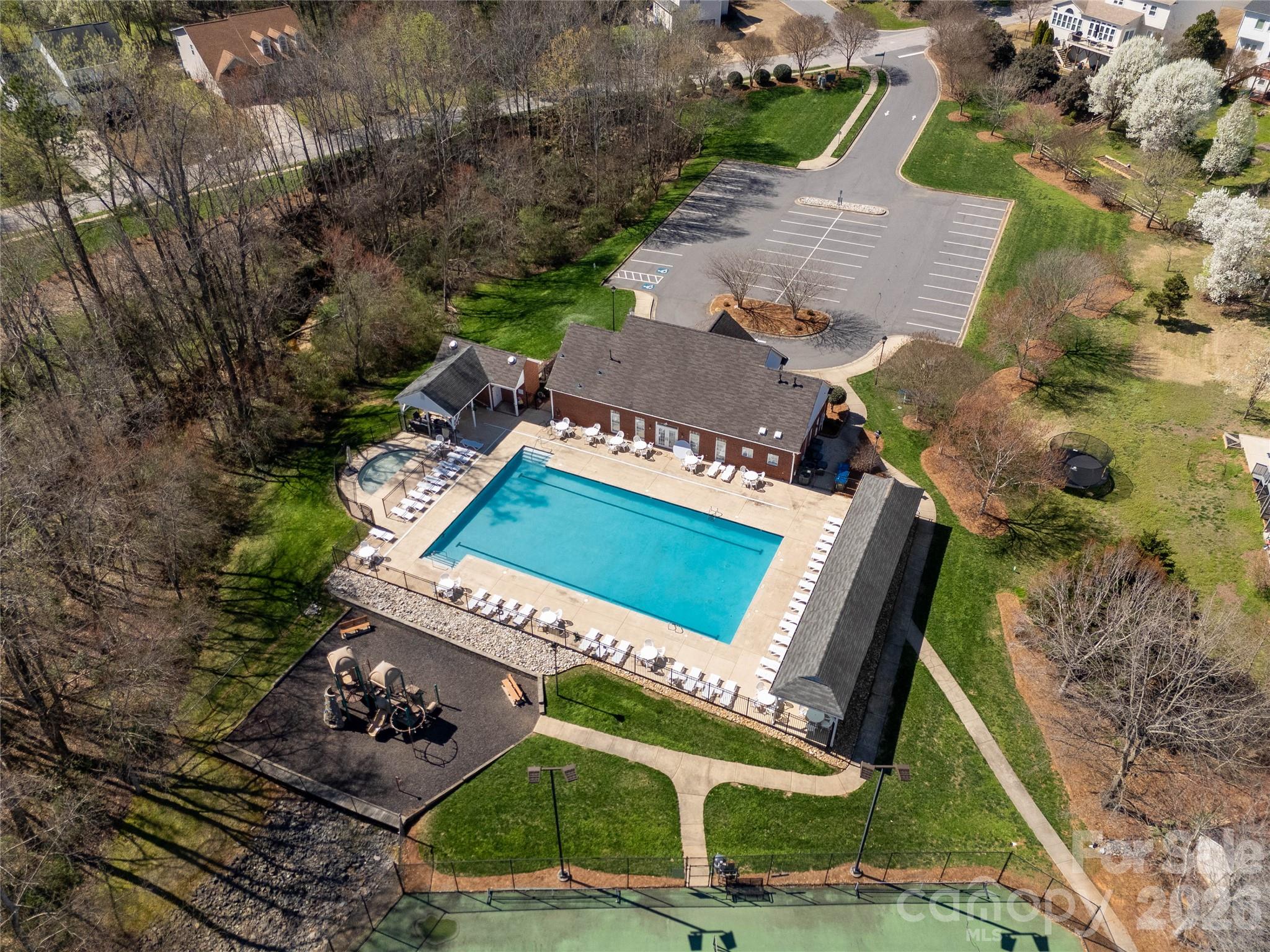 1644 Spandril Lane Fort Mill, SC 29708 - Photo 31 of 32 an aerial view of a house with a garden
