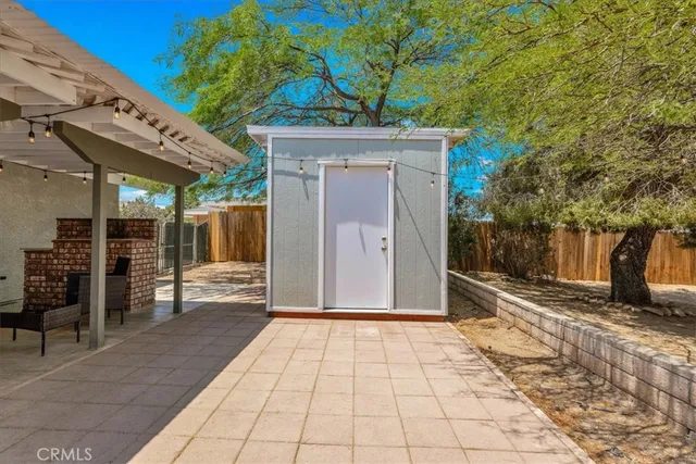 a outdoor space with furniture