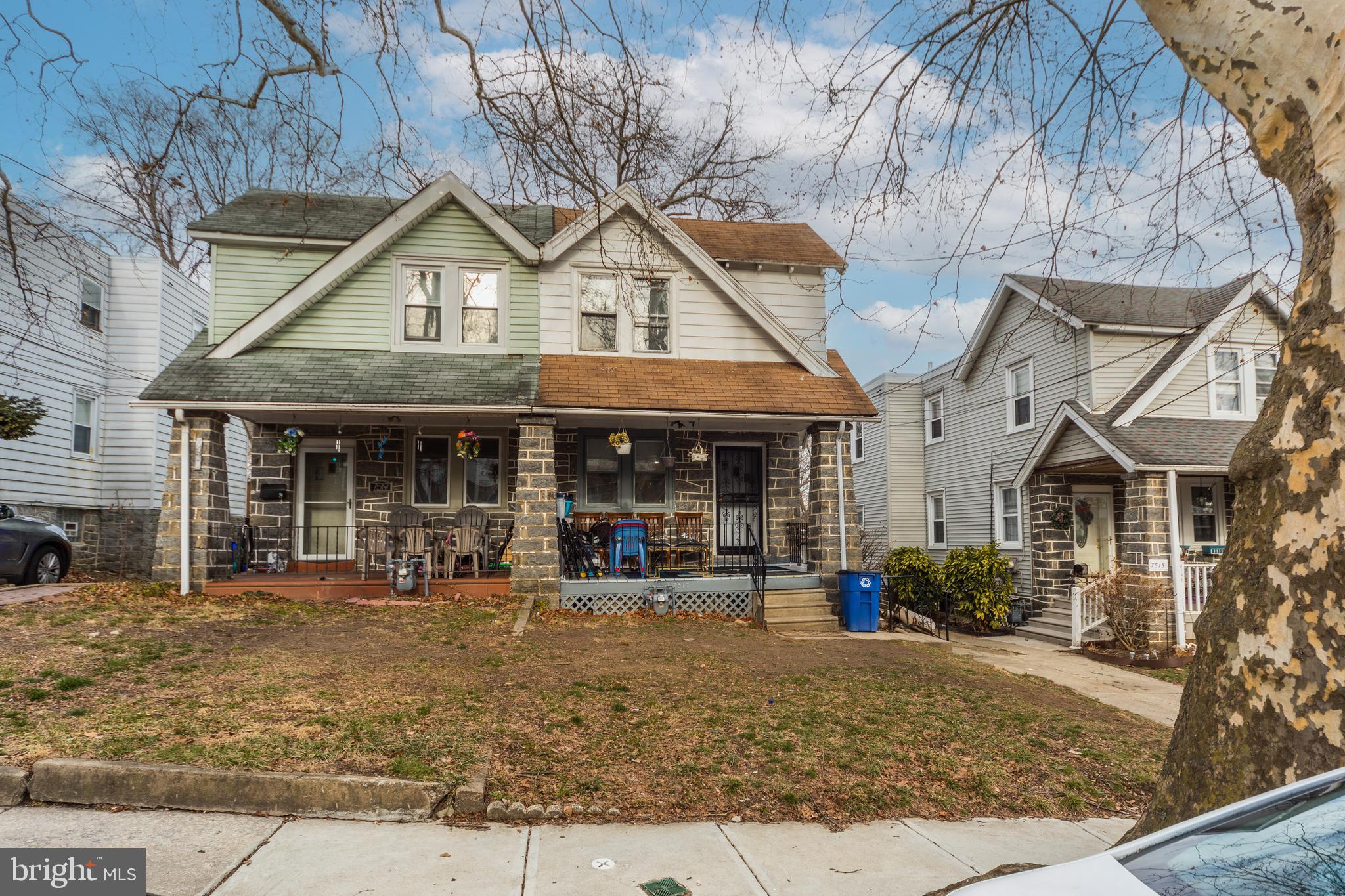 7517 Parkview Road Upper Darby, PA 19082 - Photo 1 of 33 a front view of a house with garden