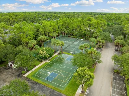 a view of a lake with a building in the background