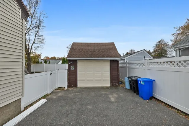 a view of backyard of house