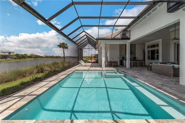 a view of a building with a patio