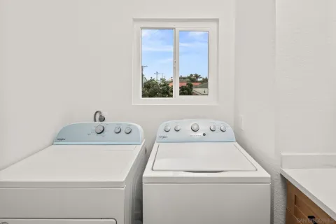 a view of a wooden door