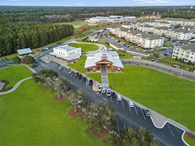 an aerial view of a city