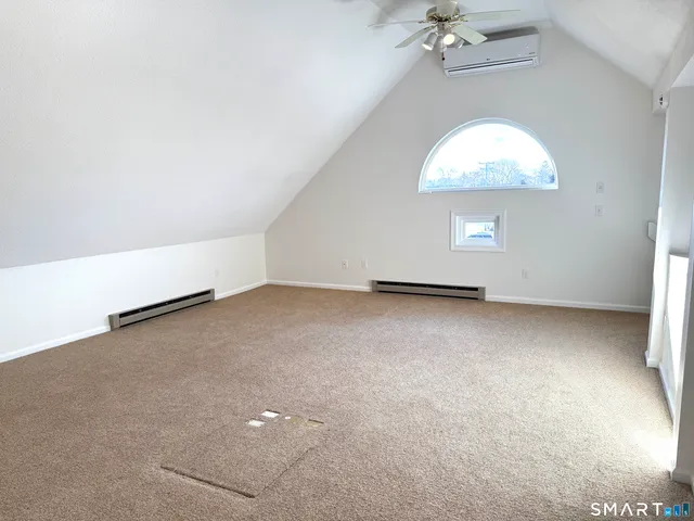 an empty room with a natural light