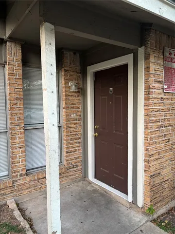 a view of wooden door